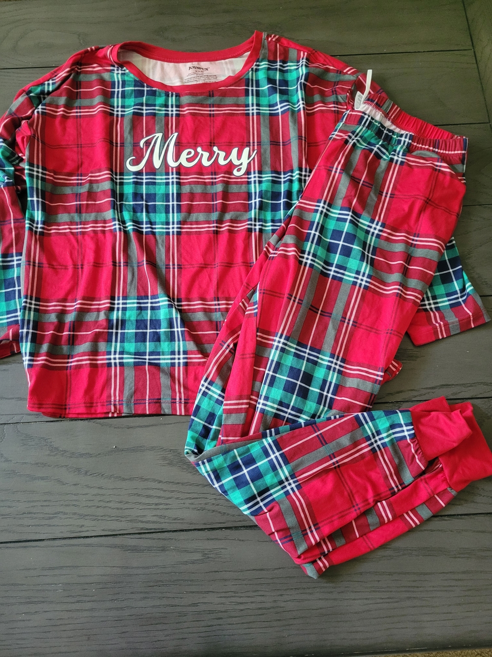 Joyspun Women's Red and green plaid Christmas pajama set Size M #christmas #pjs